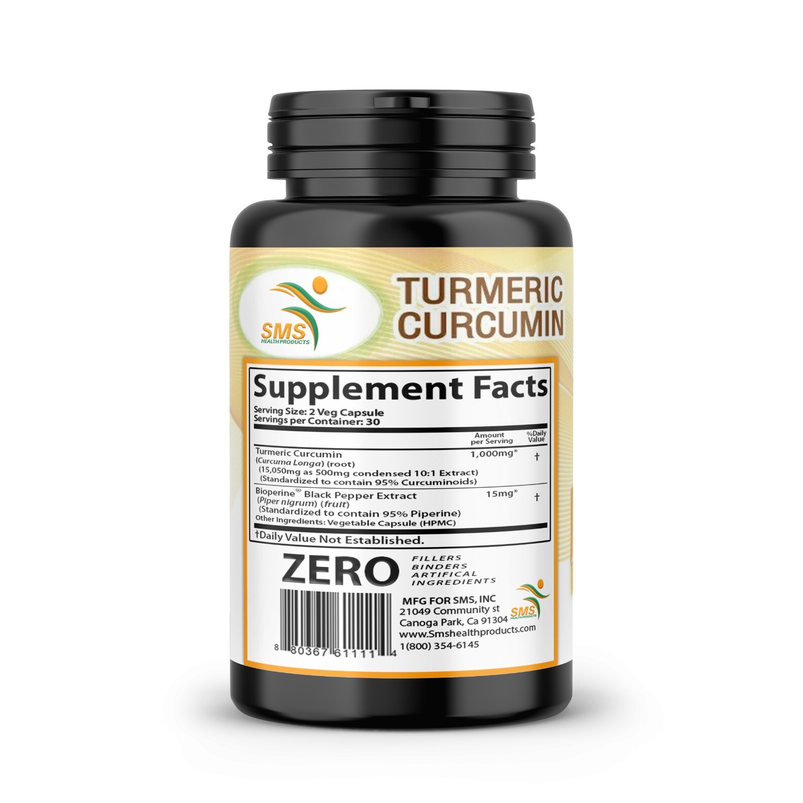TUMERIC 3000 Mg DAILY TURMERIC MAX Potency CURCUMIN 95% PILLS With Black Pepper