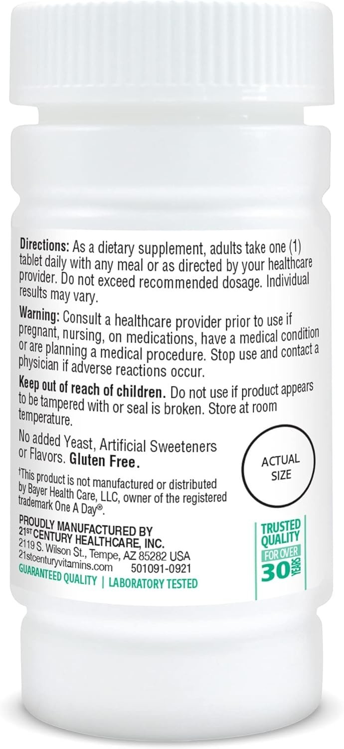 One Daily Essential Multivitamin Tablets, 100 Count – Gluten Free Support