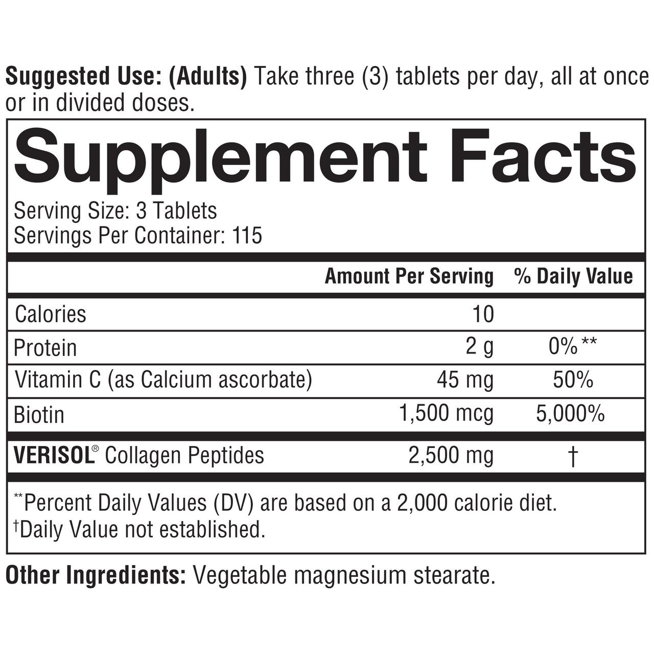 NEW Youtheory Collagen Concentrated Effect Verisol Biotin exp 11/27 345 tab.