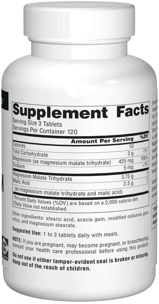 Source Naturals, Magnesium Malate 3750 mg per Serving 360TAB