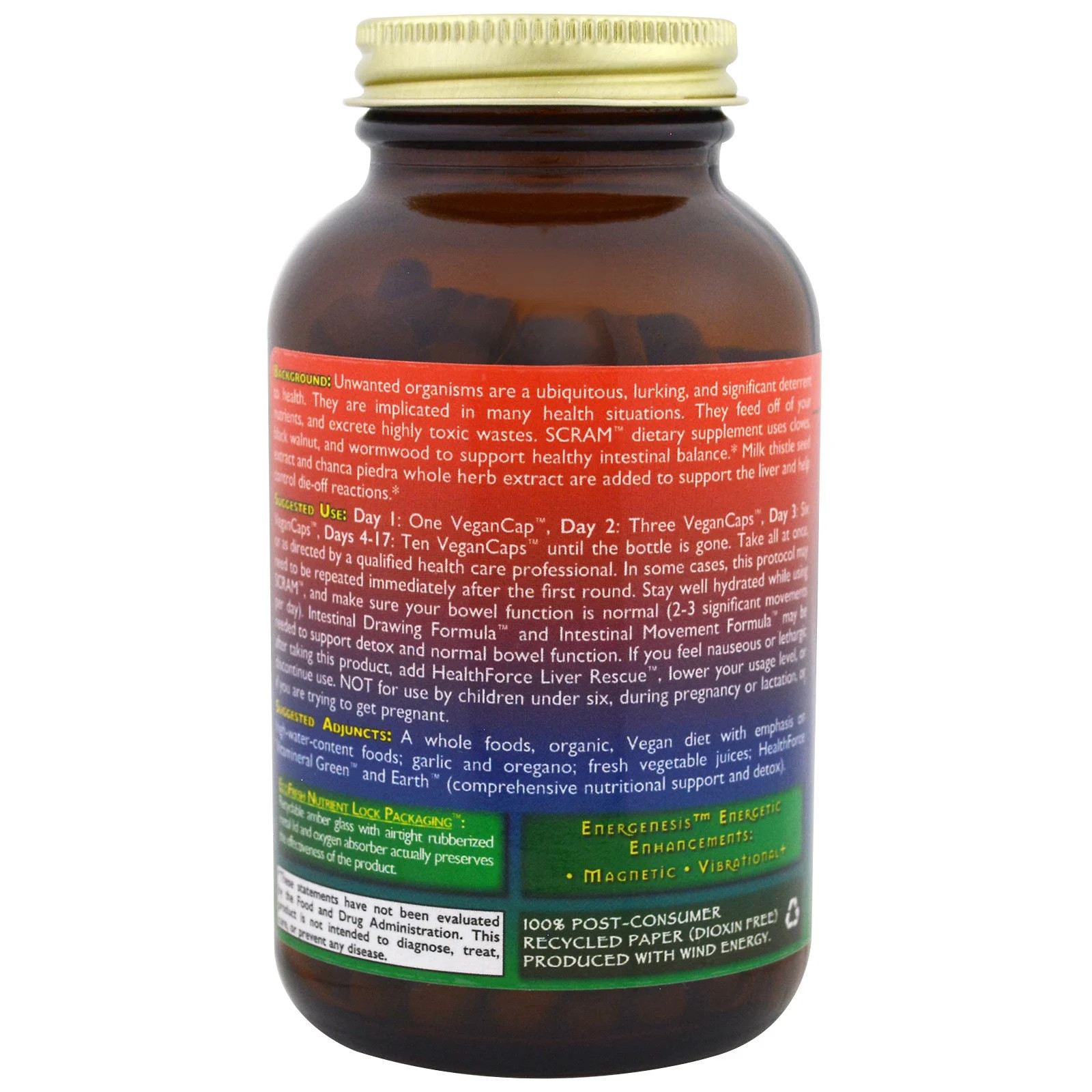 HealthForce Superfoods Scram 150 VeganCaps Gluten-Free, Vegan