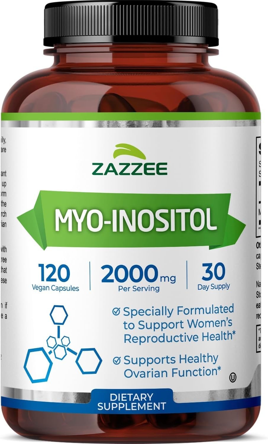 120 Count Myo-Inositol Capsules 2000mg – , Kosher, & Hormone Health Support