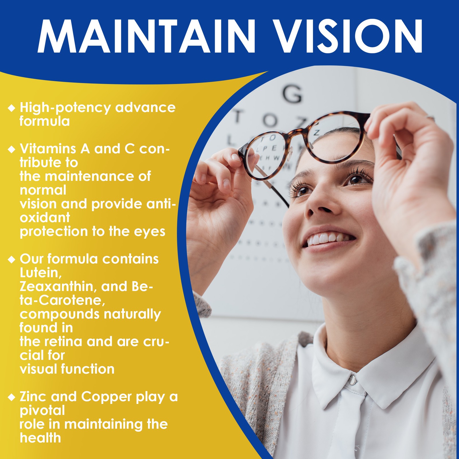 Eye Health Complex 240pcs – Reduce Fatigue and Dry Eyes, Improve Visual Function
