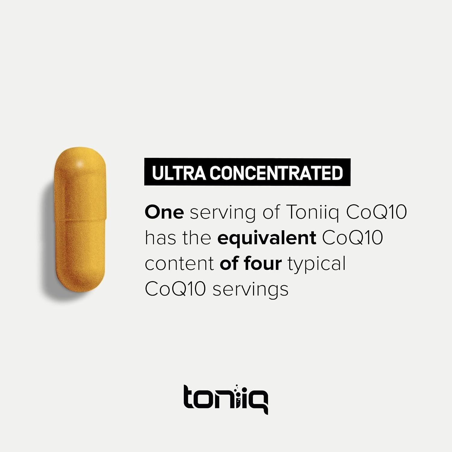 Toniiq CoQ10 400Mg | 98% Purity & MCT Oil for Absorption | Extra Strength 120