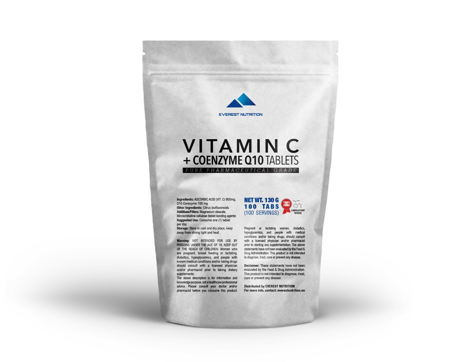 Vitamin C + CoQ10 1000mg Tablets – Antioxidant, Immune, Heart & Energy Support