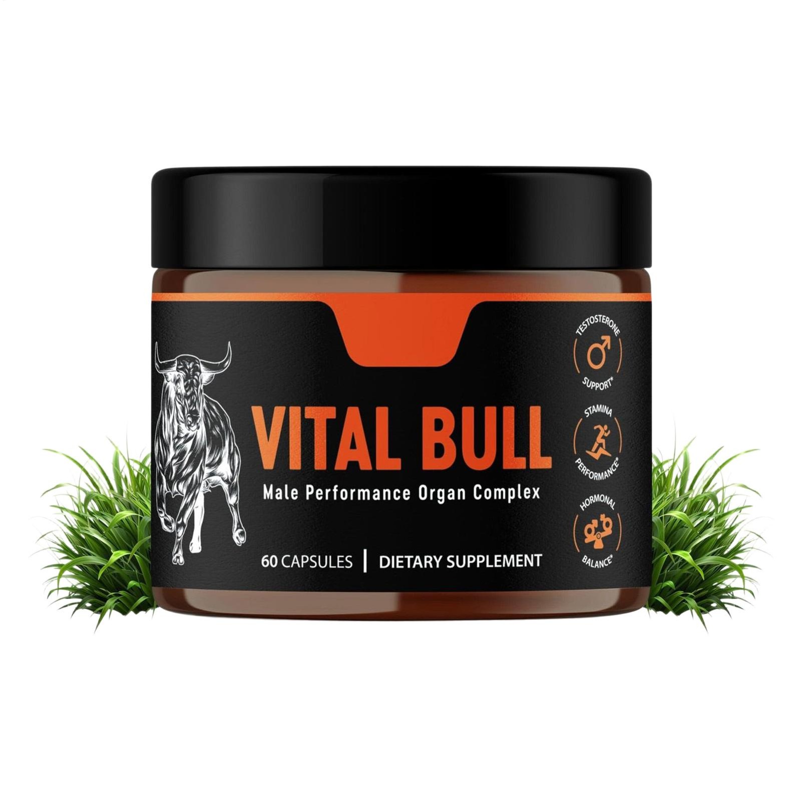 Vital Bull Beef Organ Supplement for Men – Grass Fed Organs with Heart