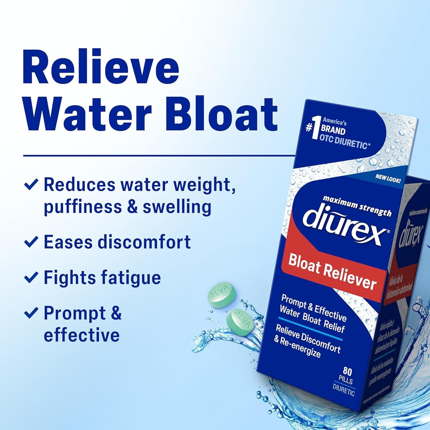 Trusted Ultra Water Pills – 80 Count – Safe & Effective for Puffiness & Fatigue