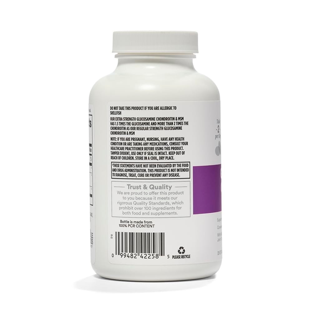 Extra-Strength Glucosamine Chondroitin MSM for Joint Health, 120 Tablets