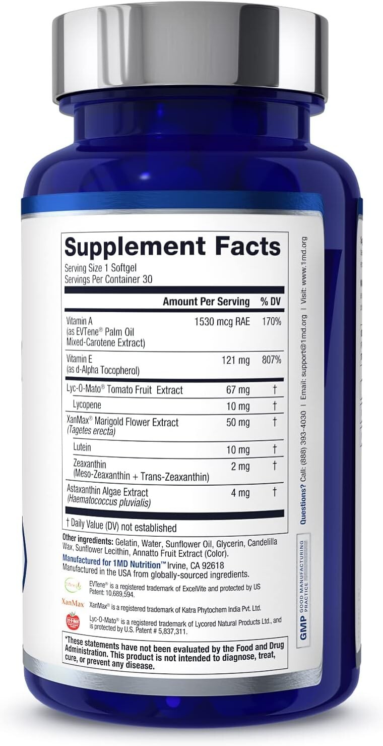 VisionMD Eye Vitamin CARMIS with Lutein & Zeaxanthin 90 Softgels, 3-Pack