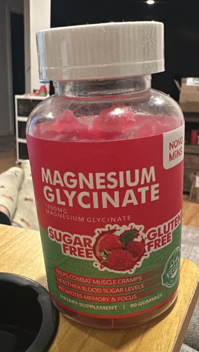 90 CT Magnesium Glycinate Gummies 1000mg -Sugar Free Magnesium Potassium 08/2026