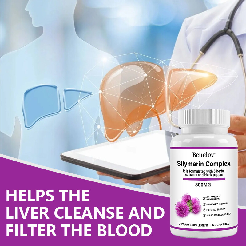 Liver Cleanse Detox Milk Thistle Extracts Silymarin,Artichoke,Dandelion,Turmeric