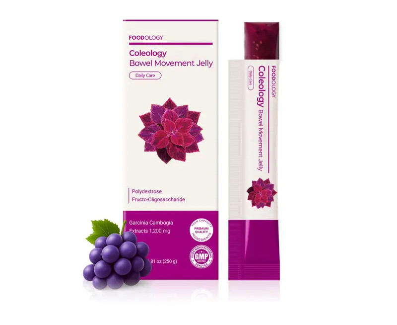 FOODOLOGY Coleology Grape Prune Jelly Prebiotic Fiber Supplement Gentle New