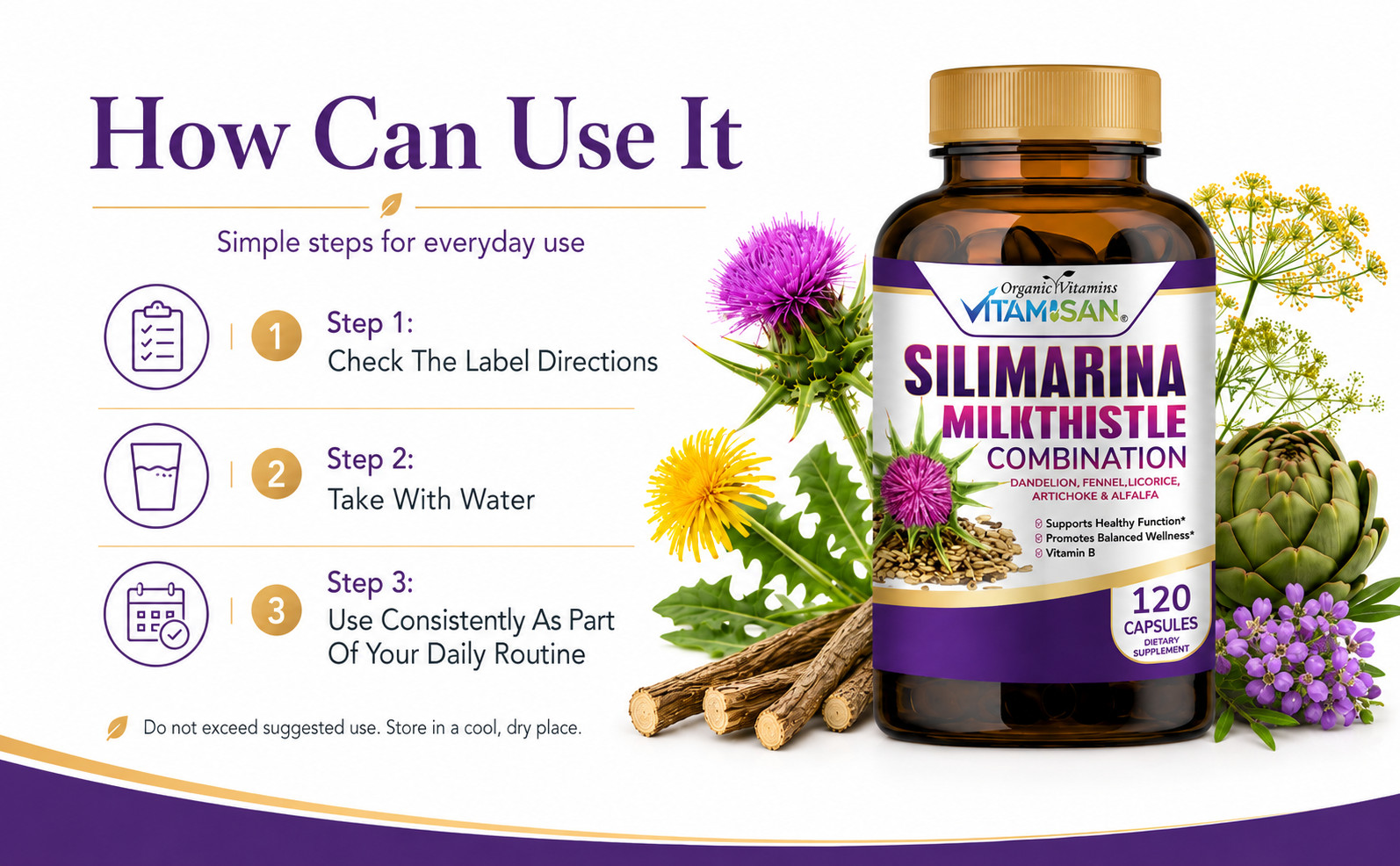 Cps of Cardo Mariano, Milk Thistle Silimariano, Detoxifies Regenerates organic o