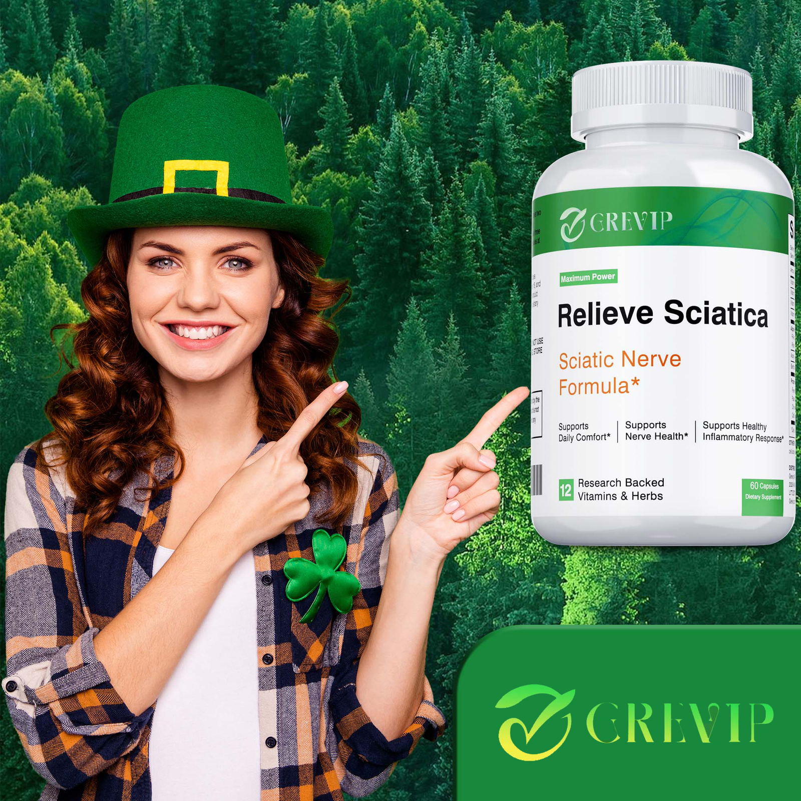 Relieve Sciatica – with R-Alpha Lipoic Acid, Benfotiamine – Immune System Health
