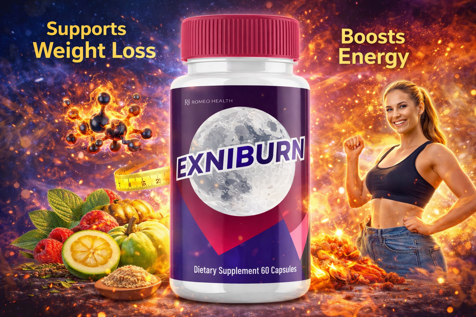 Exniburn Weight Loss Support Dietary Supplement (5 Bottle)