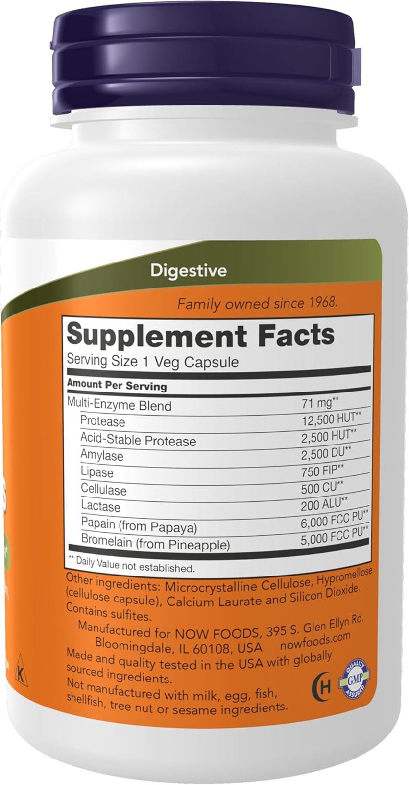 NOW Foods, Plant Enzymes with Lactase, 120 VegCaps