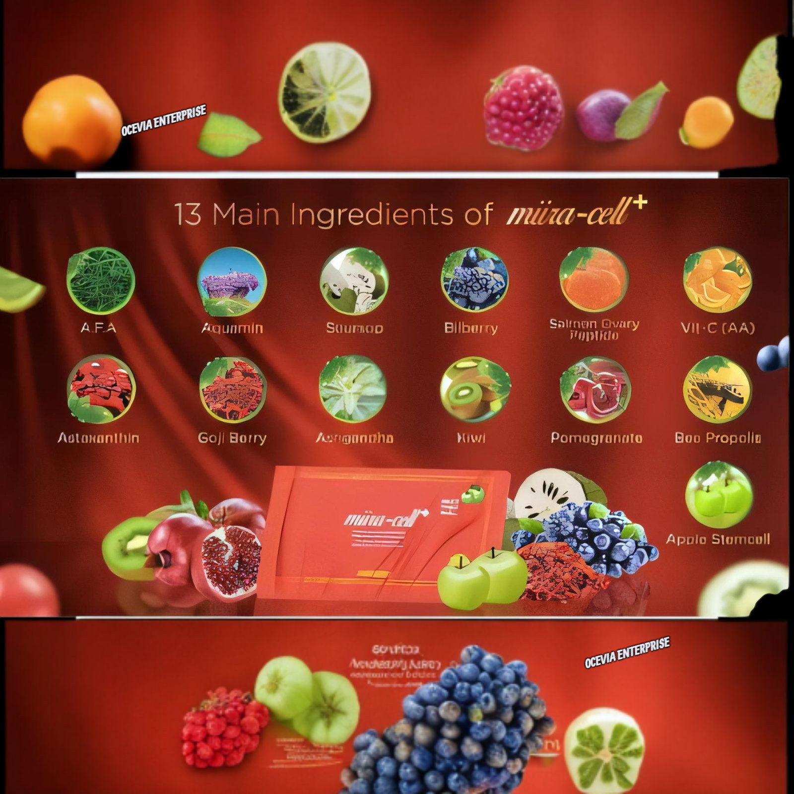 2 Box Miira-cell+ plus by Revoobit International 48 Sachet Stem Cell Nutrition