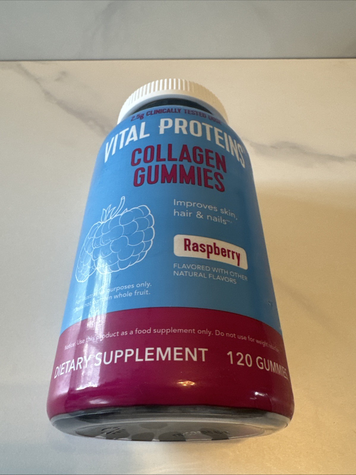 Vital Proteins Collagen Gummies Raspberry 120 Count Hair Skin Nails
