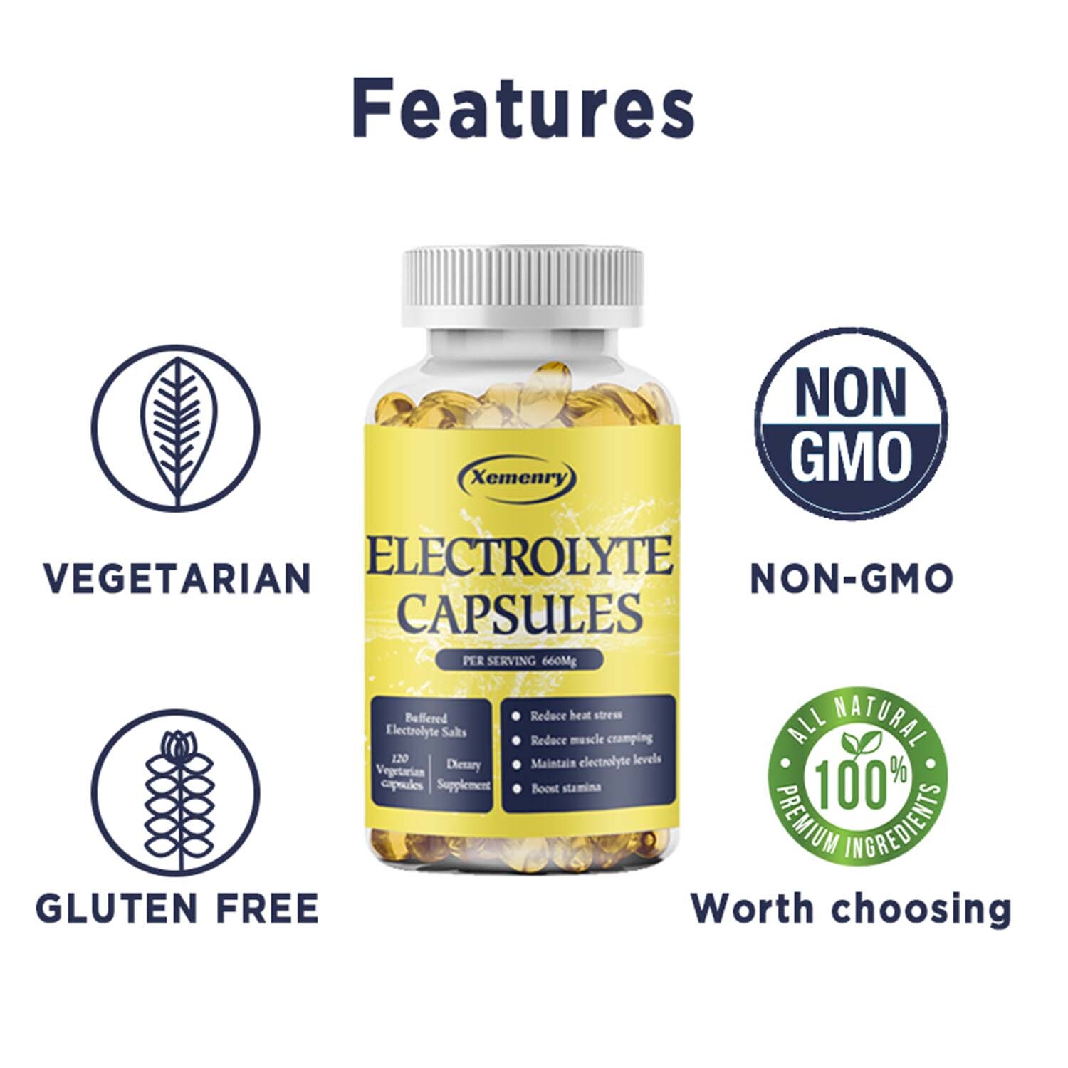 120pcs Electrolyte – Potassium, Magnesium – Muscle Health, Energy & Endurance
