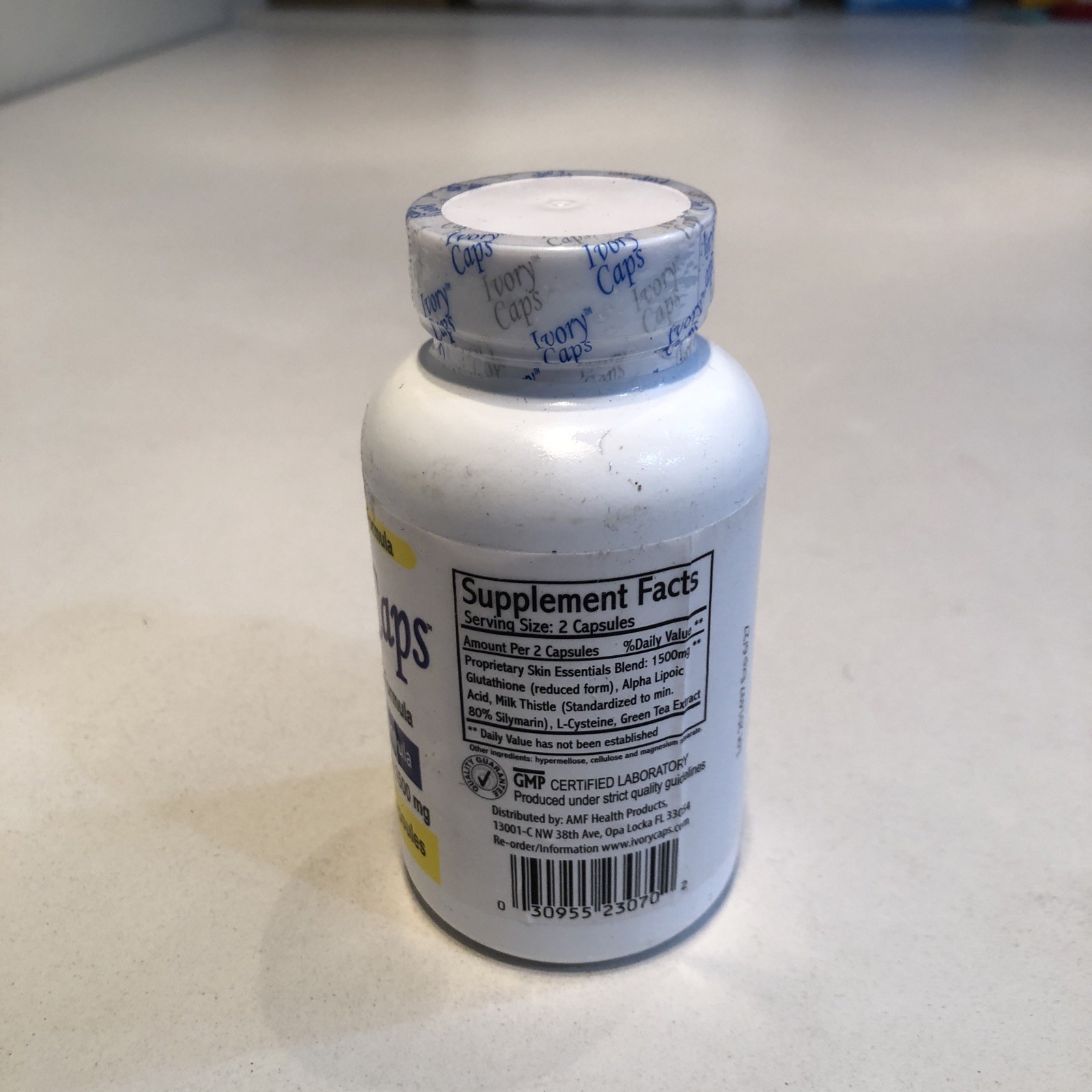 Ivory Caps Maximum Potency 1500 mg Glutathione 60 Capsules