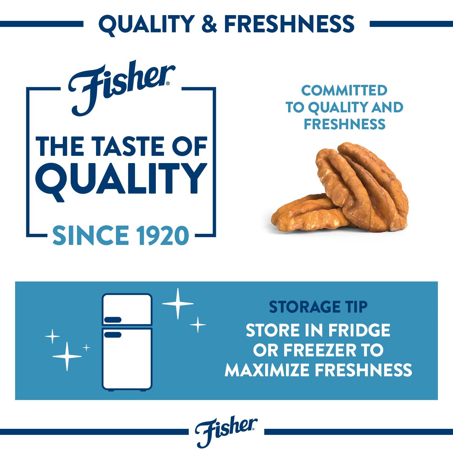 Fisher Chef’s Naturals Pecan Halves 24 oz 24 Ounces (Pack of 1), Brown