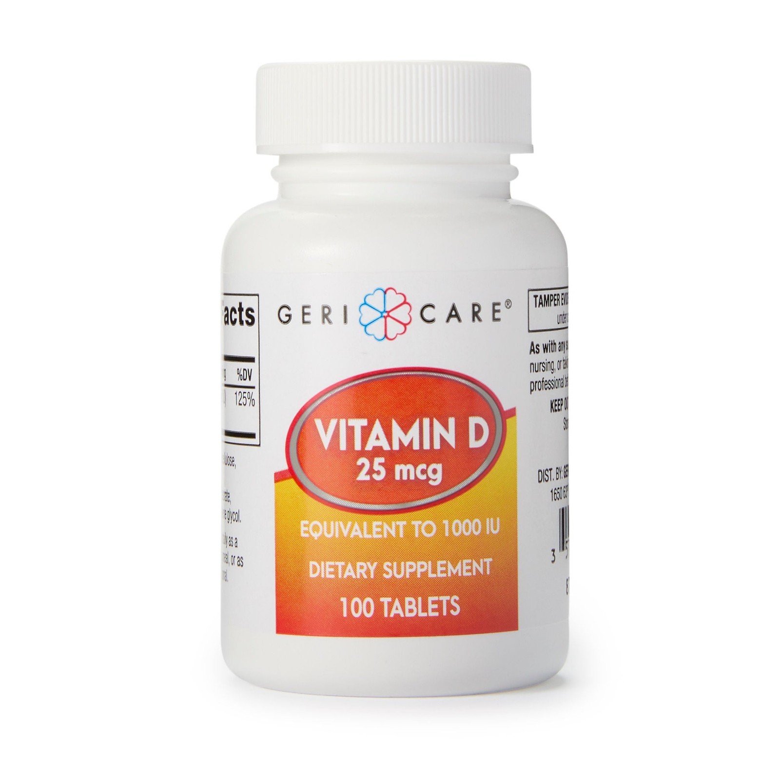 Geri-Care Vitamin D Tablet 876-01-GCP 1 Bottle 100 per Bottle