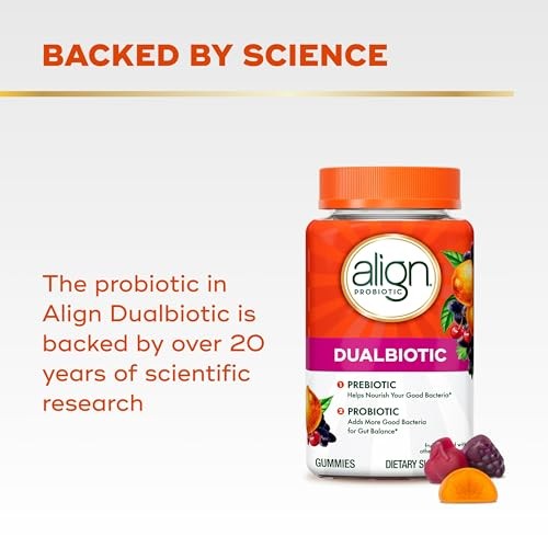 Align Dualbiotic, Prebiotics and Probiotics for Women and Men, Probiotics for