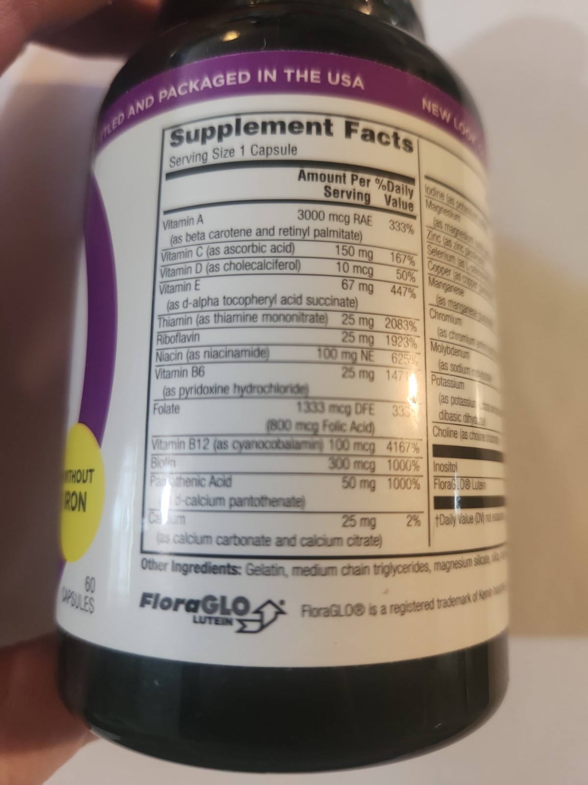 Twinlab Daily One without Iron and with Florglo, 60 Count Exp 12/28