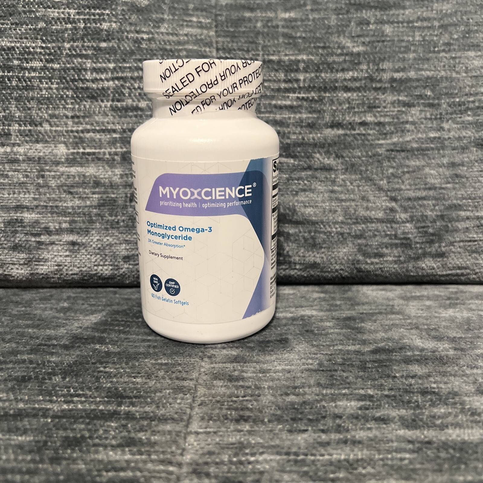 MYOXCIENCE Optimized Omega-3 Monoglyceride 60 Count exp 01/2026