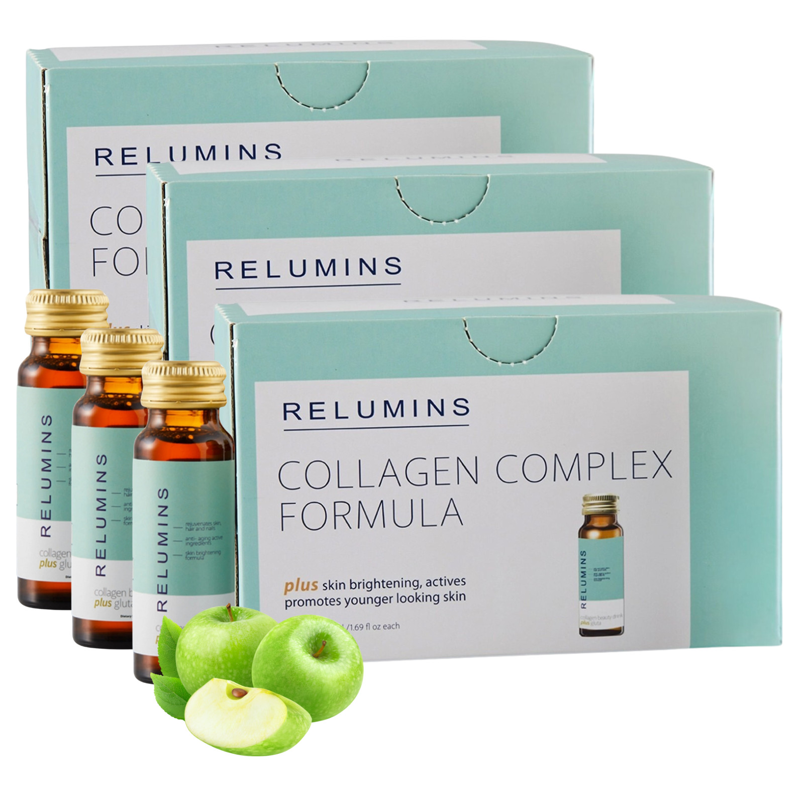Relumins Advance Rejuvenating Collagen Beauty Drink Apple Flavor 3 Boxes