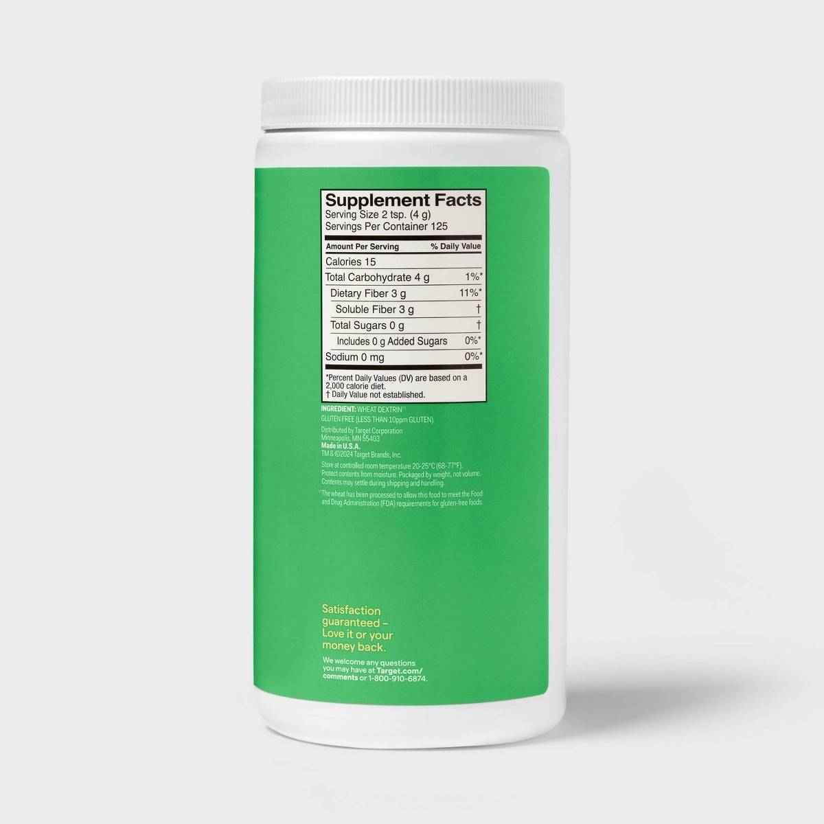 Clear Dissolving Fiber Supplement Powder – 17.6oz – up&up