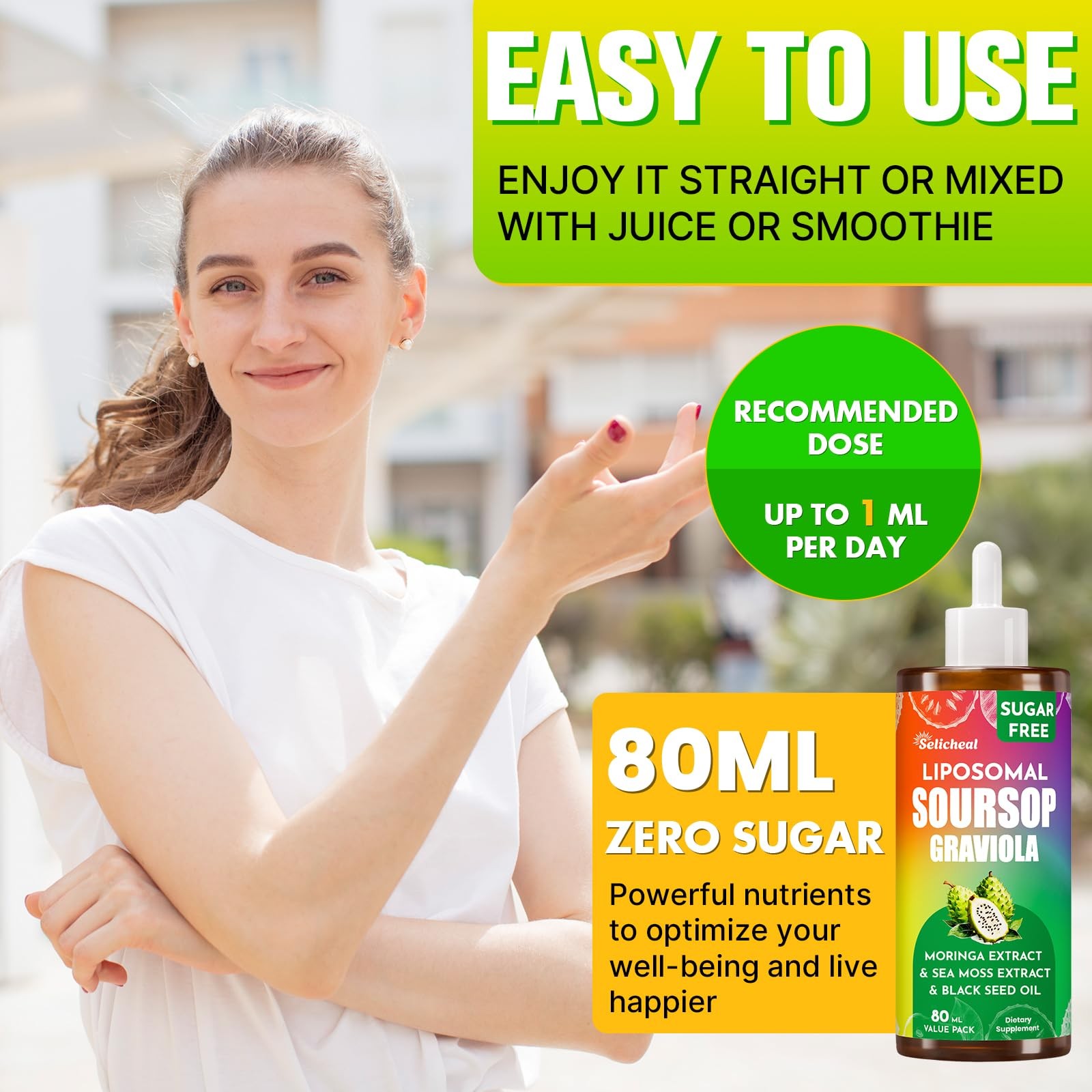 Soursop Bitters Liquid 880MG, Multivitamin 2.8 Fl Oz (Pack of 2)