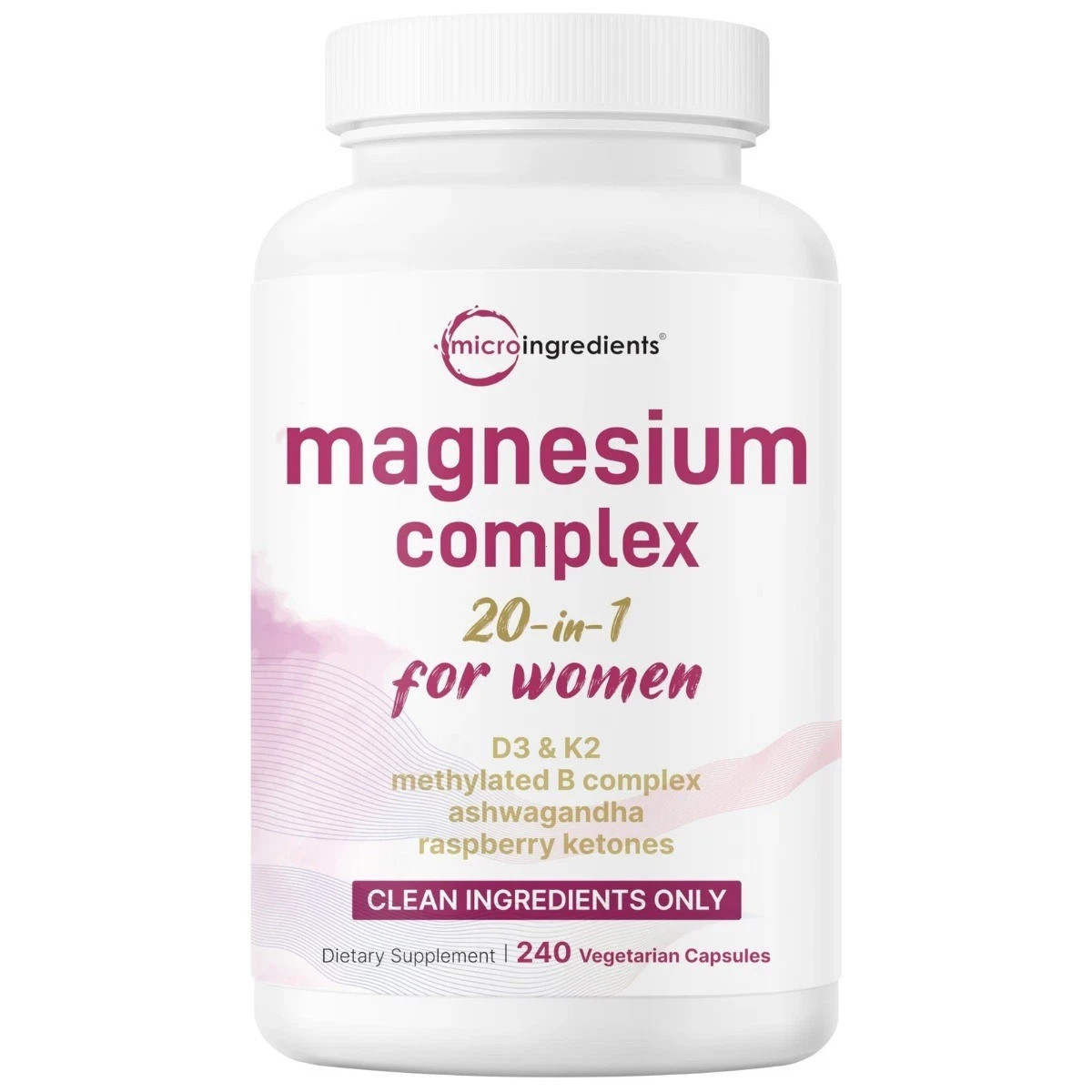 2 packs Micro Ingredients 20-in-1 Magnesium Complex 240 Vegetarian Capsules