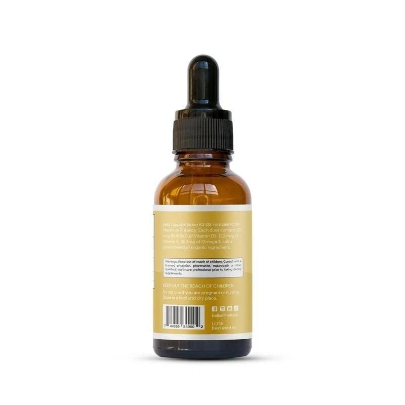 Bella All Natural D3 K2 Drops & Probiotics MAX BundleOrganic Omega 3 MCT Oil 50m