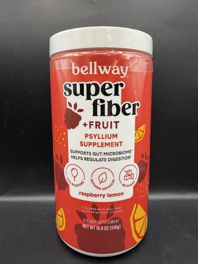 2 PACK-Bellway Super Fiber Powder + Fruit, 18 OZ, 65 Servings, EXP 9/26