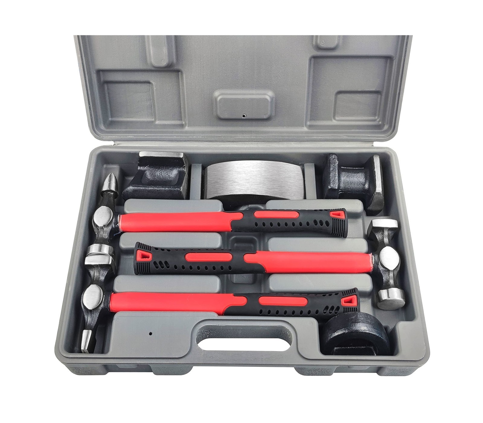 Hammer Dolly Set 7Pcs, Carbon Steel w/ Case – Fit For Auto Body Repair