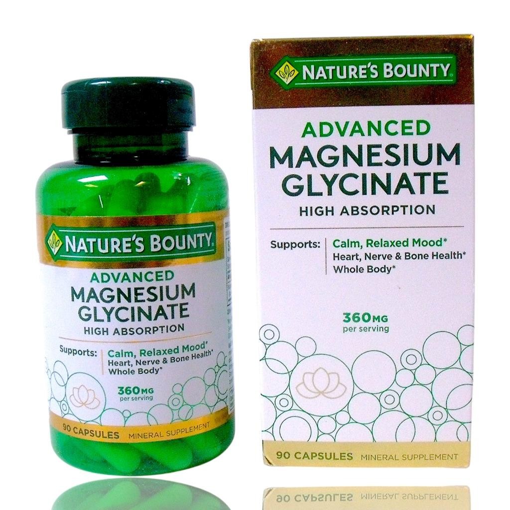(3-Pack) Nature’s Bounty Advanced Magnesium Glycinate 90-Caps Each, Exp: 06/2028