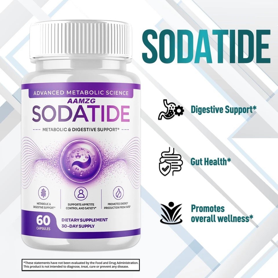 Sodatide Supplement, Soda Tide for Metabolism & Overall Health 300ct, 5 Pack