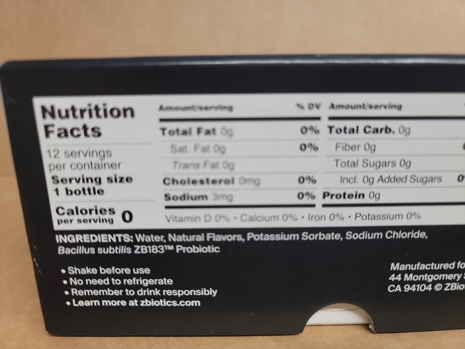 12 Pack Probiotic Feel Better After Drinking ZBiotics 0.47 Fl Oz Wake Refreshed
