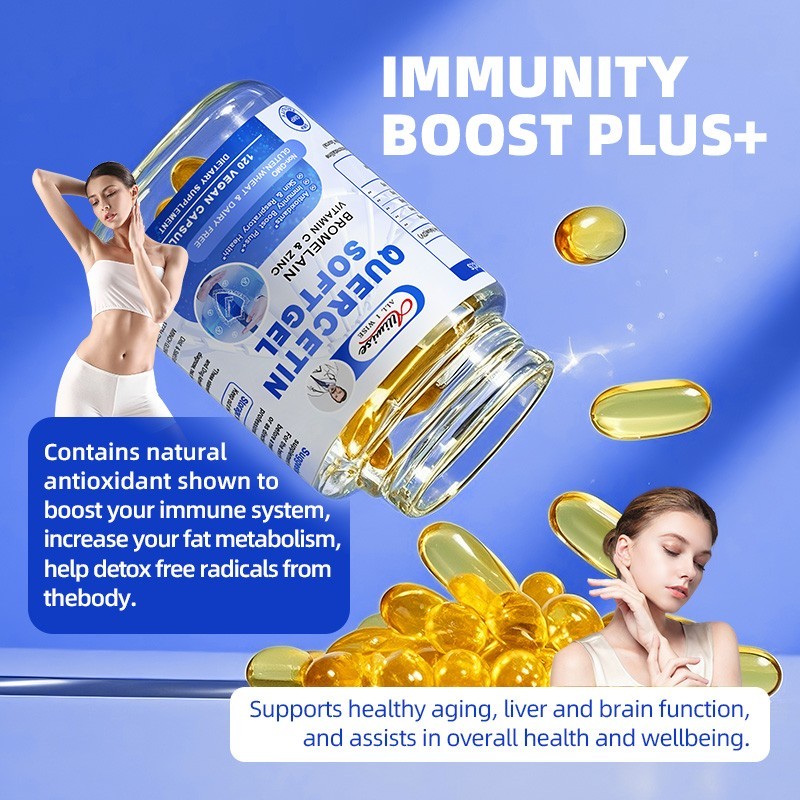 1000MG Quercetin with Bromelain & Zinc – Natural Immune Support Supplement