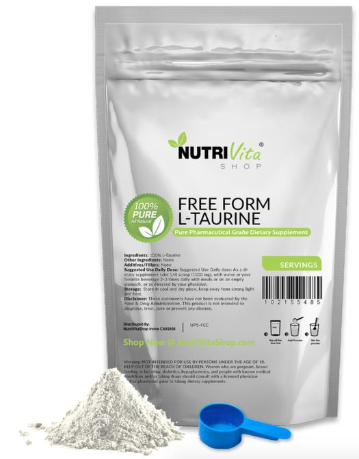2.2lb (1000g) NEW 100% PURE L-TAURINE AMINO ACID USP GRADE MUSCLE ENERGY