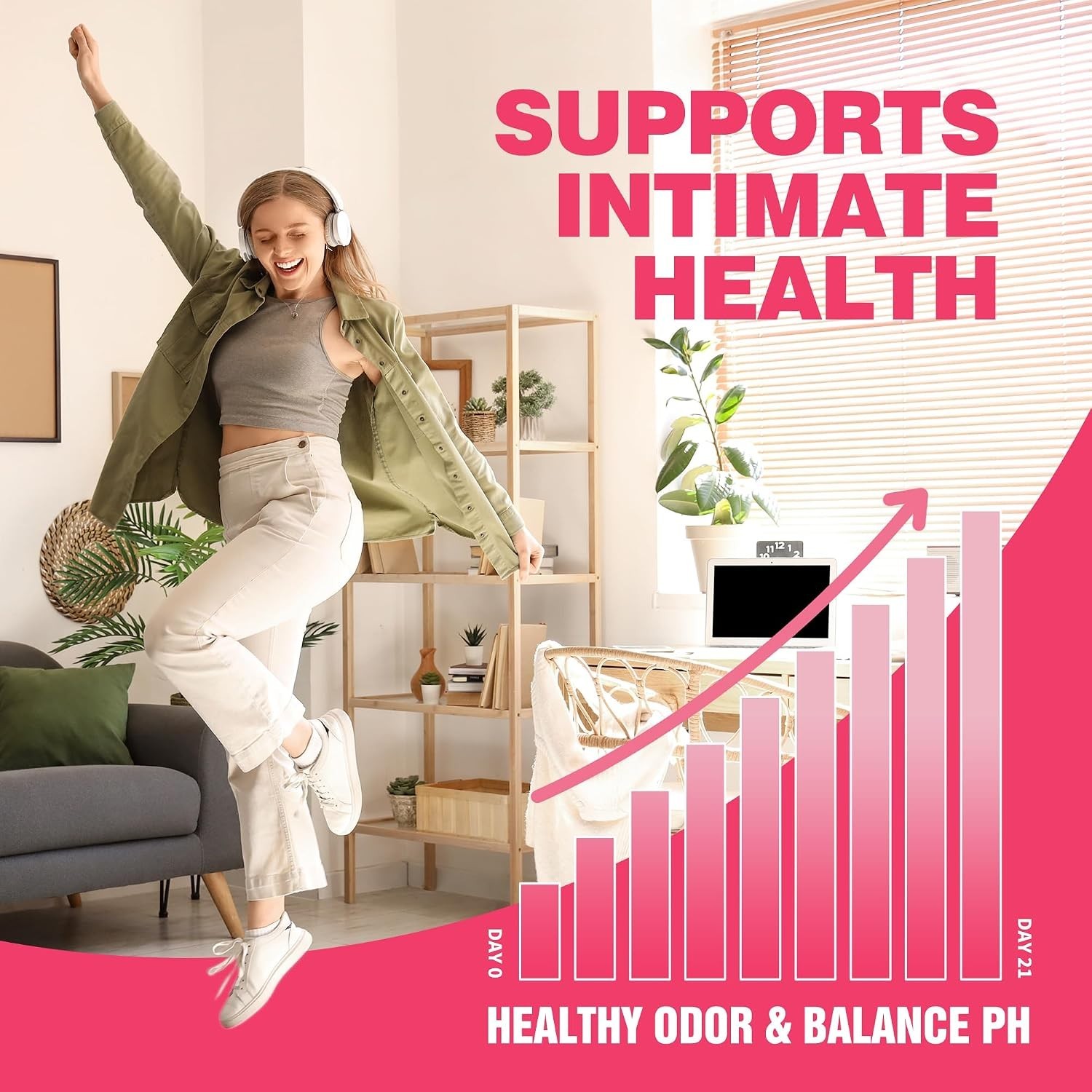 Vaginal Probiotics for Women pH Balance Flora Support 100 Capsules