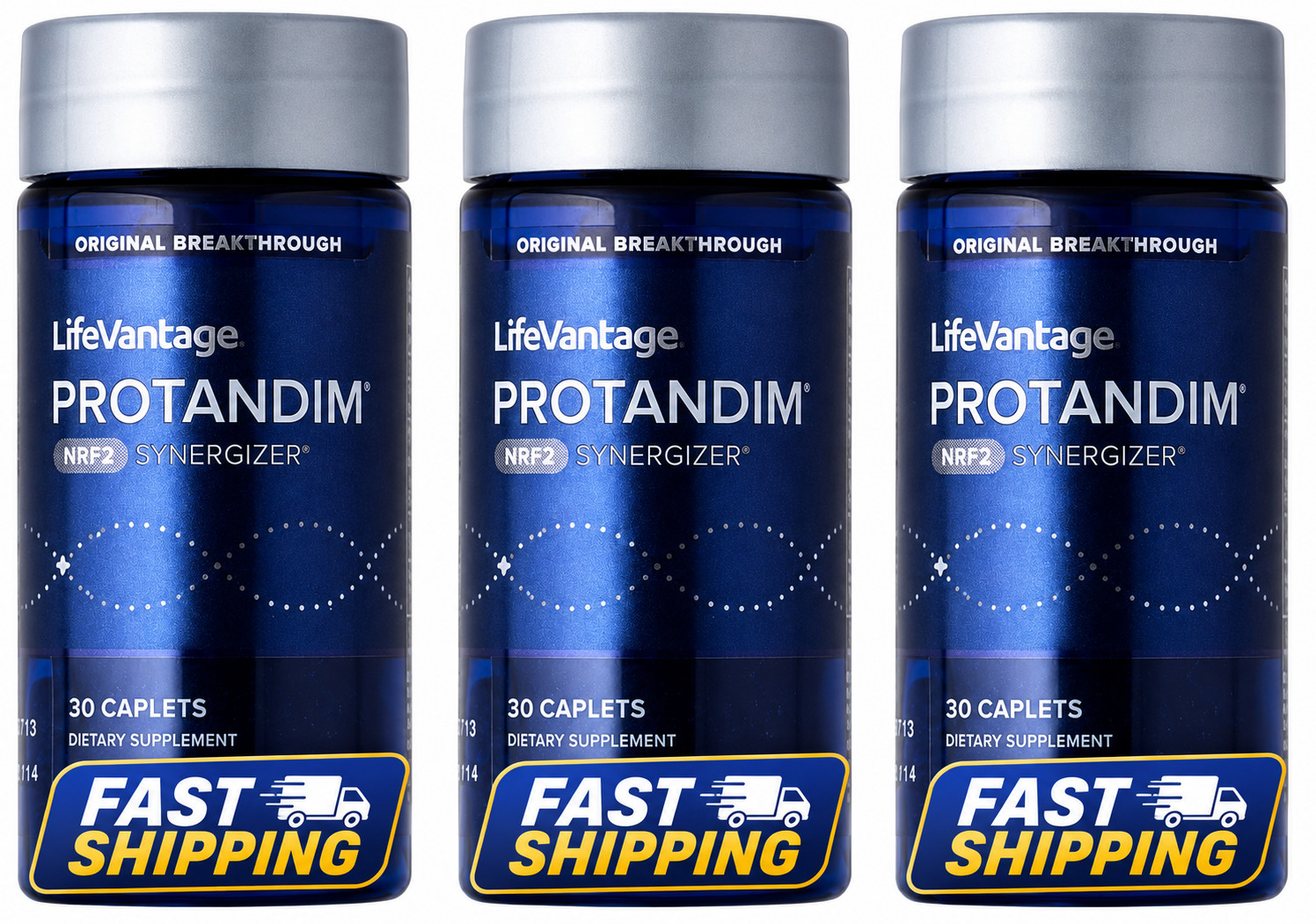 3 Pack LifeVantage Protandim NRF2 Synergizer 30 Caplets Sealed Bottles
