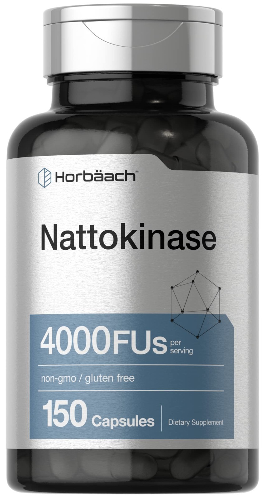 Nattokinase 4000 FU Supplement | 150 Non-GMO Gluten-Free Capsules for Heart Heal