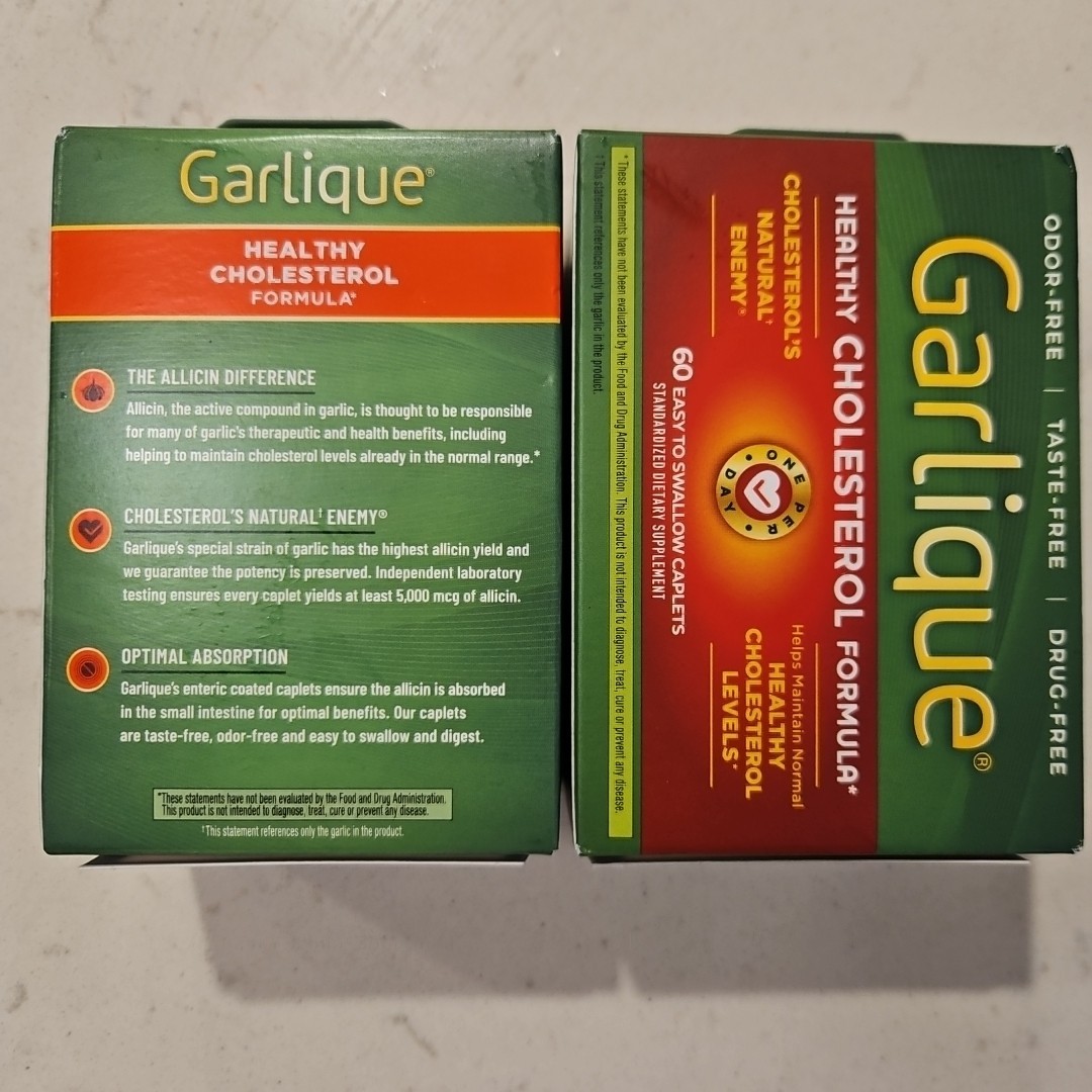 Garlique Healthy Cholesterol Formula Cholesterols 60 Caplets X2 Exp 2027+
