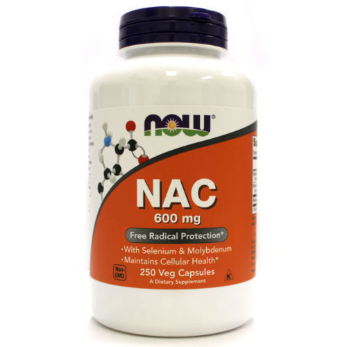 NOW Foods NAC N-Acetyl Cysteine 600mg 250cap Free Radical Protect Selenium 01/27