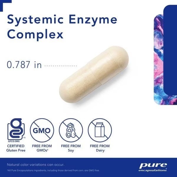 Pure Encapsulations Systemic Enzyme Complex 180 Capsules Exp 2028+ – New/Sealed