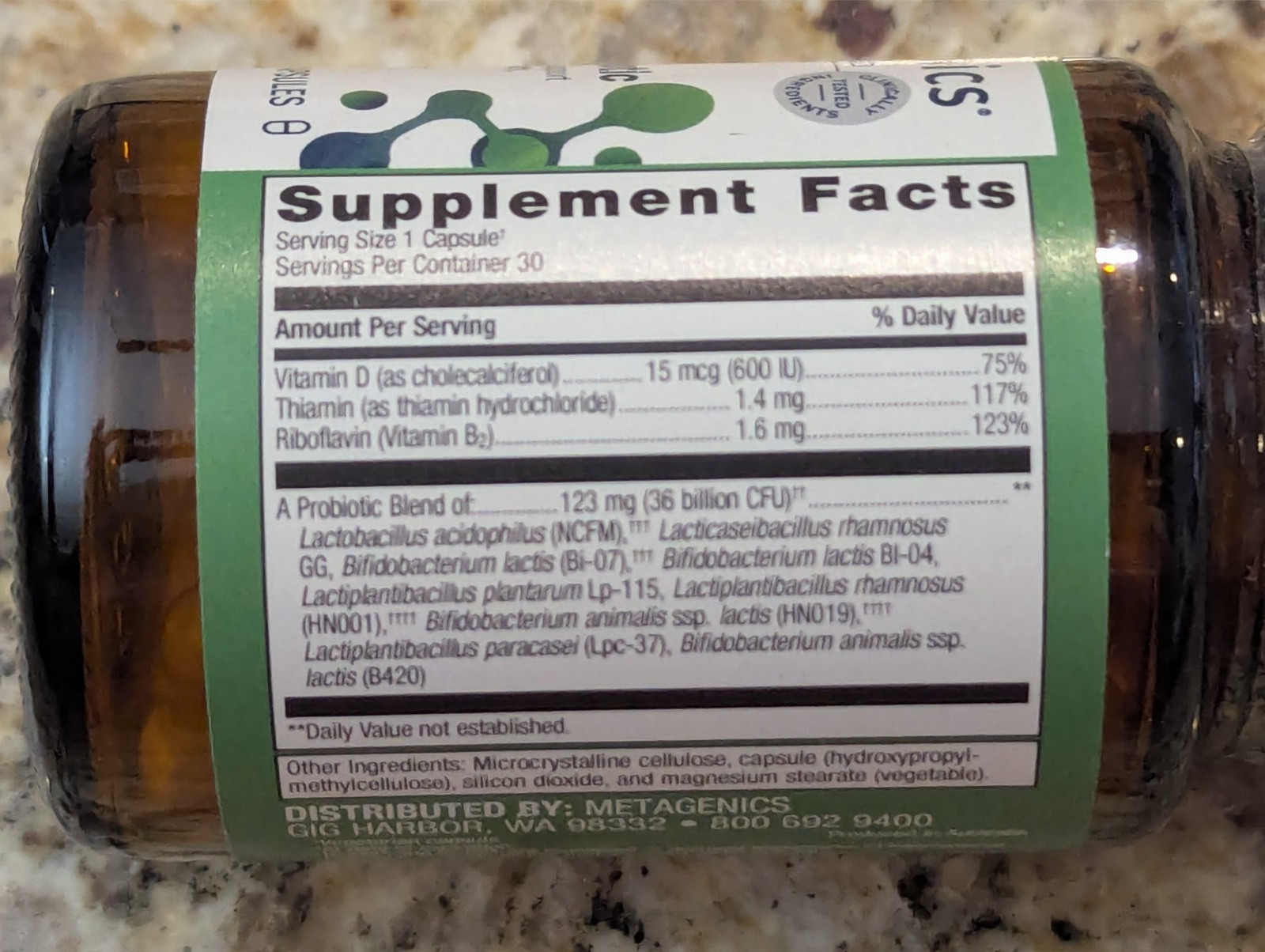 Metagenics UltraFlora Complete Probiotic Gut Health 30 capsules exp: 10/2026