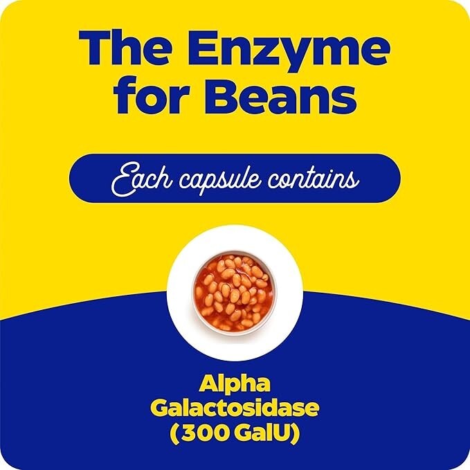 Enzymedica Bean Assist Digestive Enzymes for Gas & Bloating 30 Caps