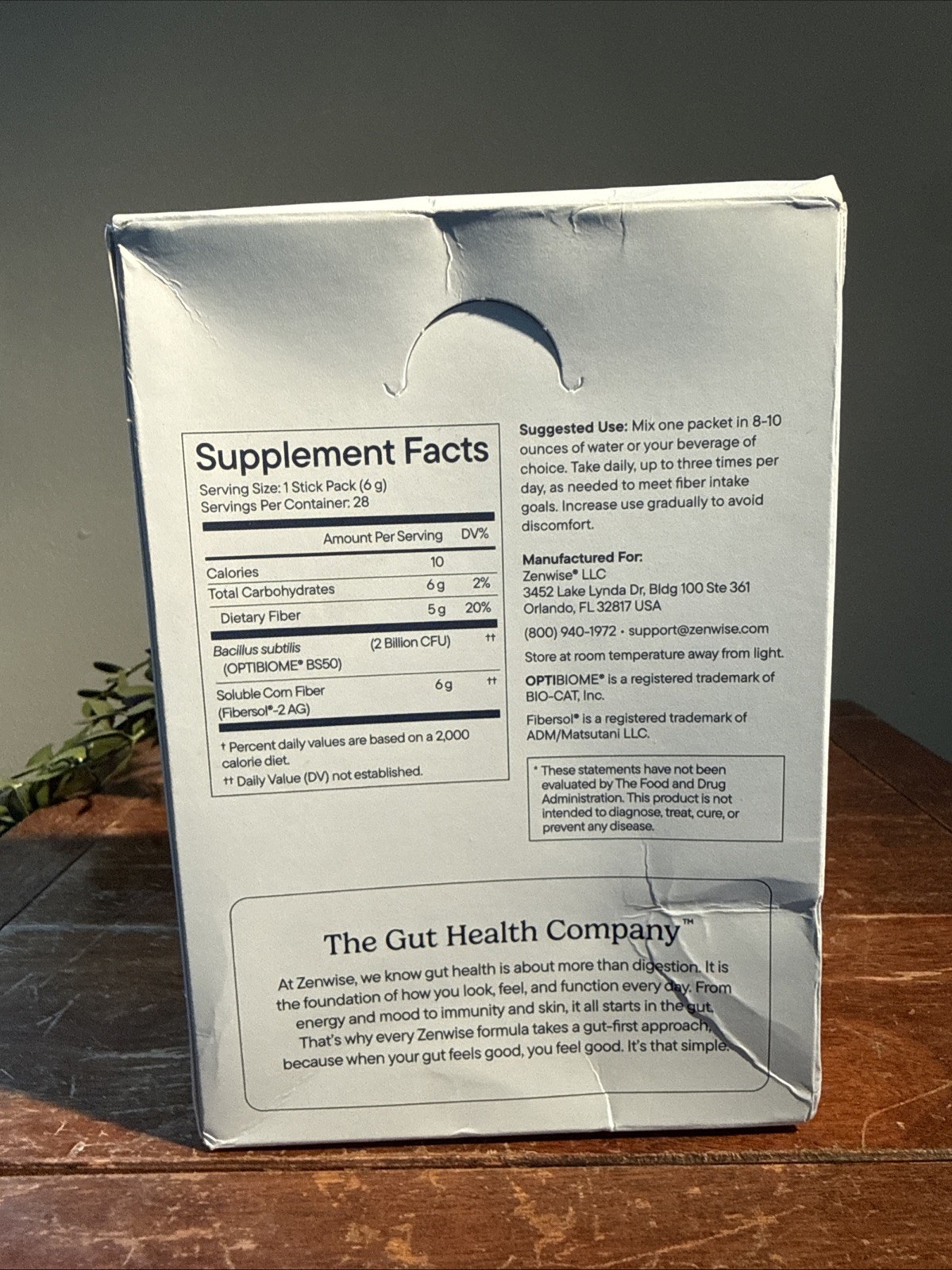 Zenwise Metabolism + Gut Health Supplement 28 Stick Packs